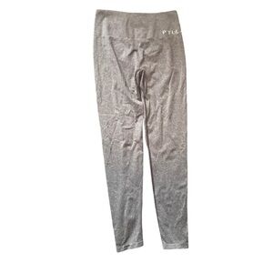 P'Tula Gray Marl Seamless High-Waisted Leggings - Size Medium - Scrunch Butt